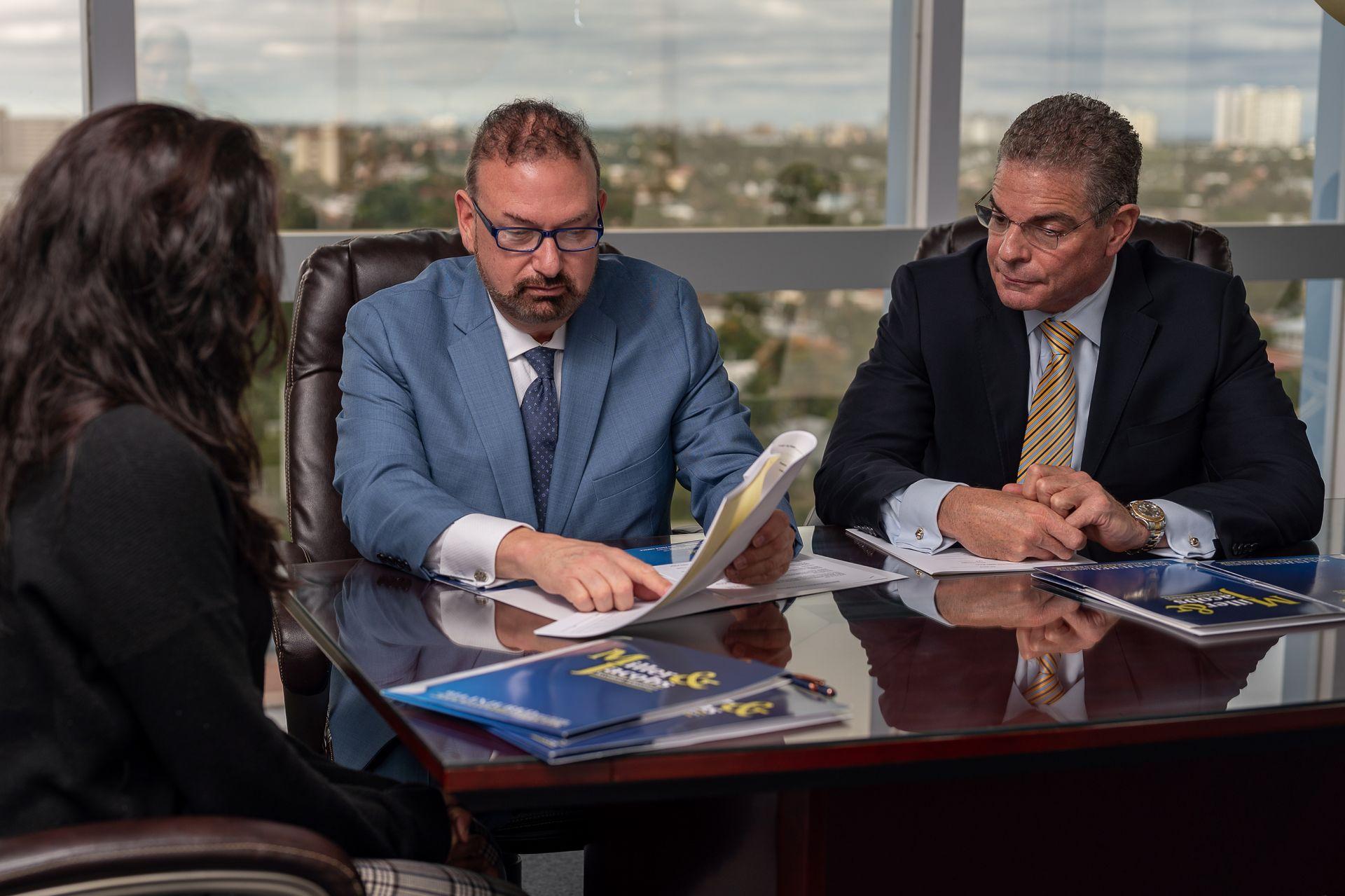 Office meeting, Mark Miller, Rick Jacobs, Contract, Conference Room, View